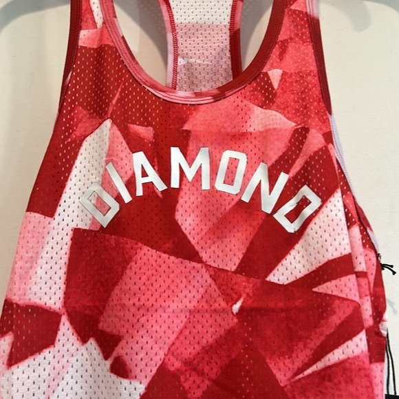 Diamond Supply Co. Red white mesh tank Top so men’s size medium new w tag - Picture 2 of 6